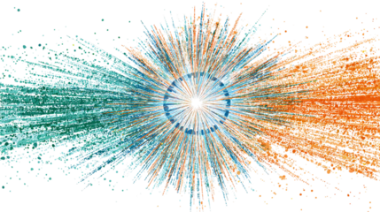 Star burst with India flag layers in festive style isolated on transparent background