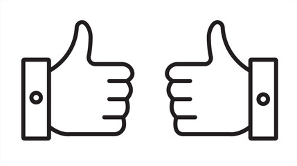 
thumb vector icon, line, white background, EPS 10, vector illustration