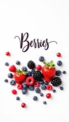Berries on White: Organic Color Burst in a Clean, Fresh Style