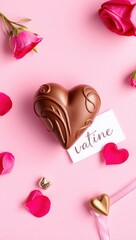 Sweet Valentine: Heart-Shaped Chocolate with Romantic Details