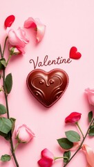 Sweet Valentine: Heart-Shaped Chocolate with Romantic Details