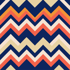 Retro Chevron Zigzag Pattern Backgrounds in Vintage Colors - EPS File