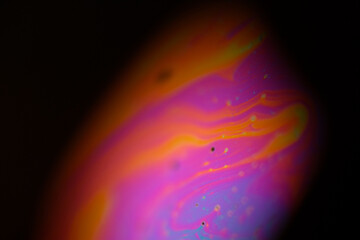 Macro shot of iridescent bubbles as background 