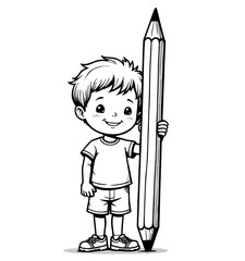 Child Holding Pencil