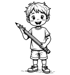 Child Holding Pencil