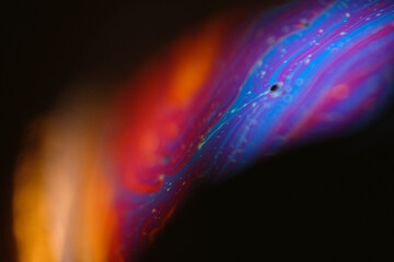 Macro shot of iridescent bubbles as background 