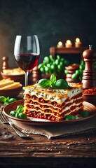 Delicious Homemade Lasagna, Classic Italian Cuisine