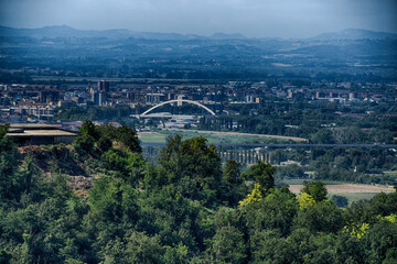Ponte Meier fotografato da Valmadonna nel Monferrato, Alessandria, Piemonte, Italia