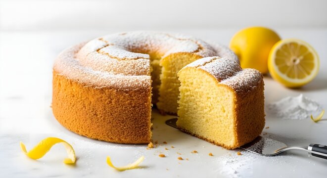 Torta Paradiso fluffy Italian sponge cake with sugar