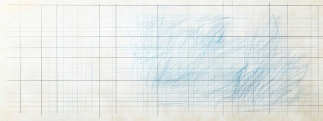 Obraz premium Abstract Blue Line Art on Graph Paper with Grid Background