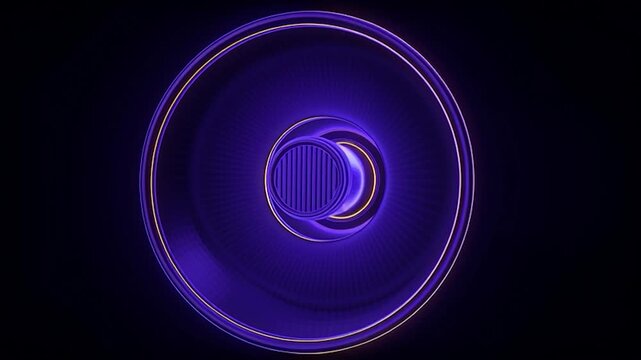 3D rendering of megaphone icon neon light sound icon, audio, speaker