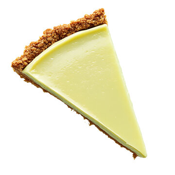 Slice of Key Lime Pie with Graham Cracker Crust