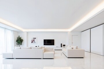 Futuristic White Living Cube
