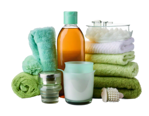 Baby hygiene accessories isolated on white background png