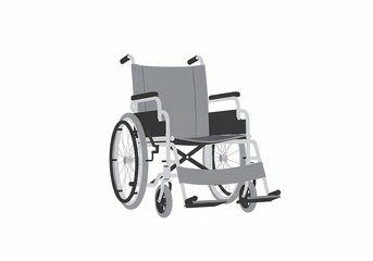 Fototapeta premium Manual wheelchair illustration symbolizing mobility, accessibility, and care.