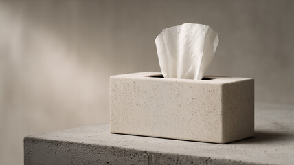 コンクリート天板のナチュラルティッシュ