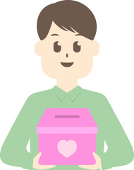 모금함을 든 남자