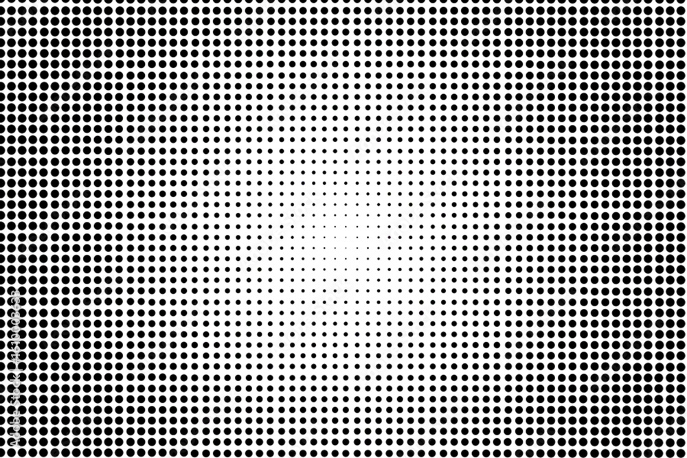 Poster dotted halftone gradient texture. vanishing polka dot background. repeating dots gradation pattern b
