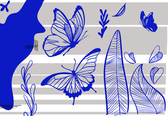 blue and white flower