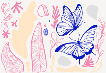 hand drawn butterfly