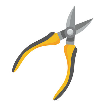 yellow handled scissors tool clip art preview