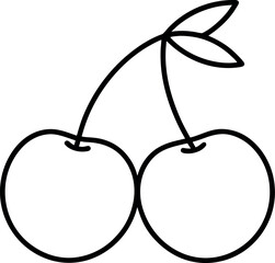 Cherry Fruit Pair Clipart