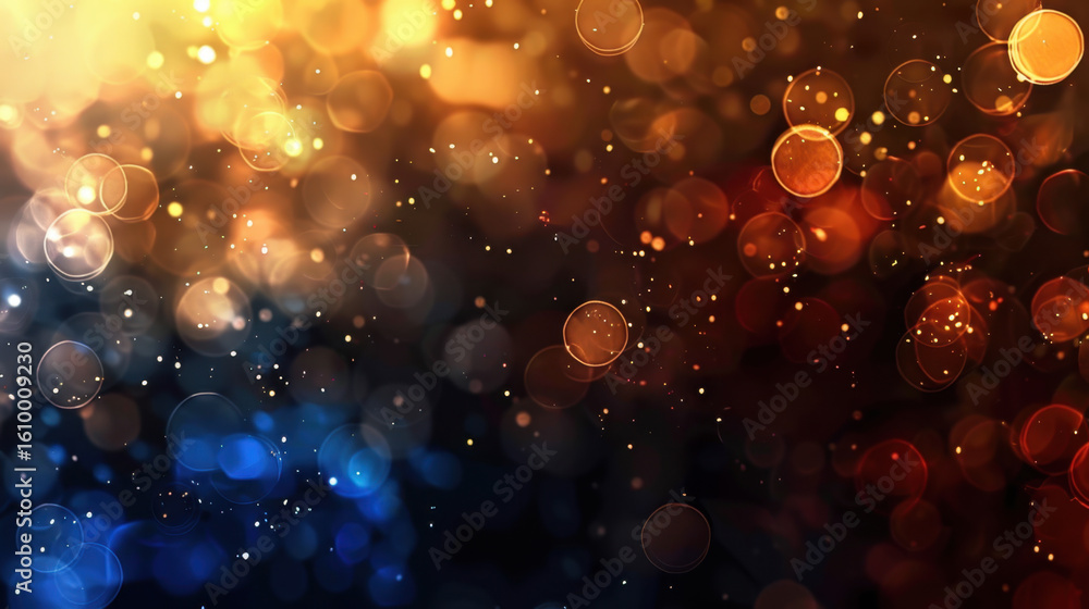Poster radiant lights with smooth blur and sparkles create mesmerizing background filled with vibrant color