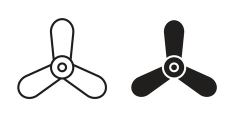 Boat screw icon outline vector Thin line. flat vector simple elements.