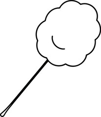 Cotton Candy Stick Clipart