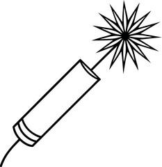 Firecracker Flat Illustration