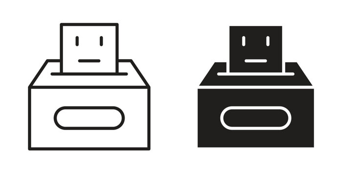 Complaint box icon outline vector Thin line. flat vector simple elements.