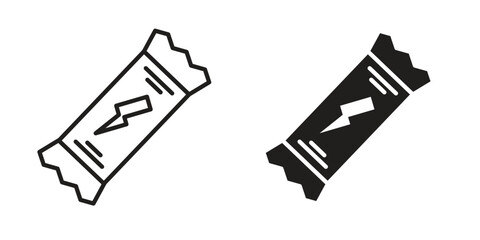 Energy bar icon outline vector Thin line. flat vector simple elements.