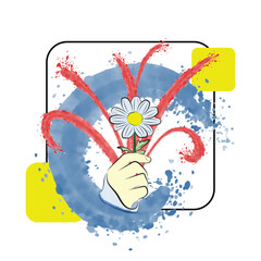 Colorful Abstract Floral Illustration
