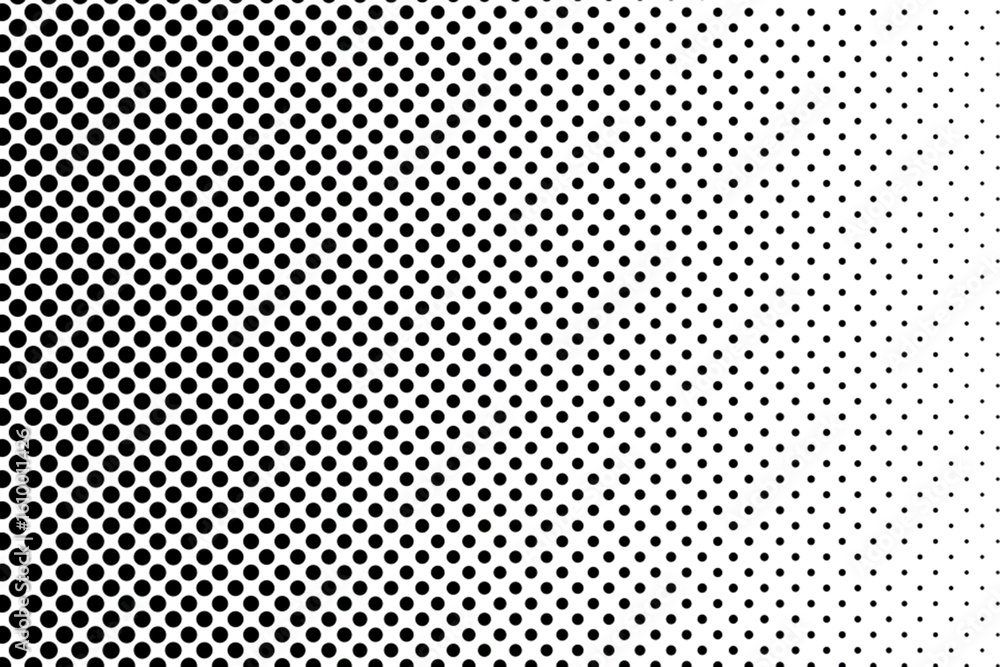 Aufkleber dotted halftone gradient texture. vanishing polka dot background. repeating dots gradation pattern b