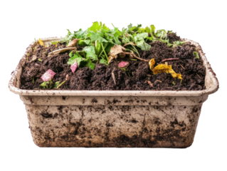 Compost Bin with Organic Waste