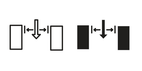 Gap icon outline vector Thin line. flat vector simple elements.