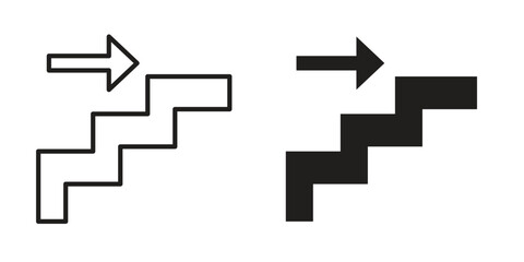 Next steps icon outline vector Thin line. flat vector simple elements.