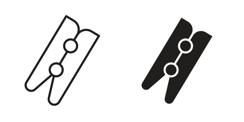 Peg icon outline vector Thin line. flat vector simple elements.