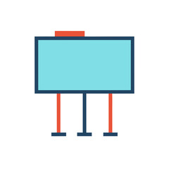 blank billboard on white background