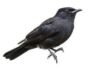Black Bird on Transparent Background