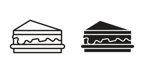 Sandwich icon outline vector Thin line. flat vector simple elements.