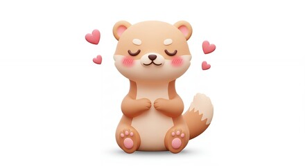 Naklejka premium Cute cartoon animal illustration