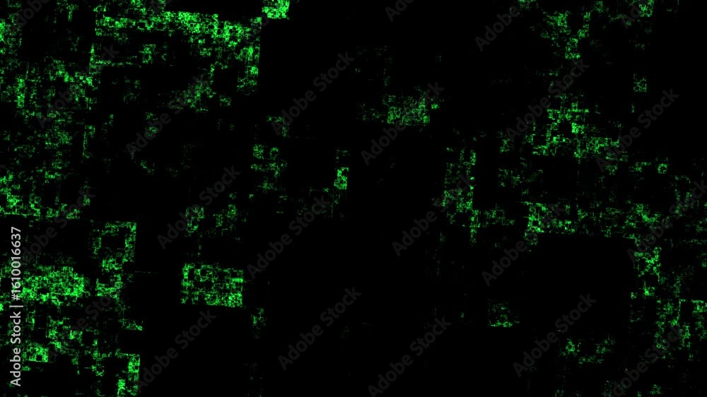 Poster abstract green grunge digital grid background loop