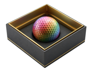 Golf Ball Isolated on Transparent Background

