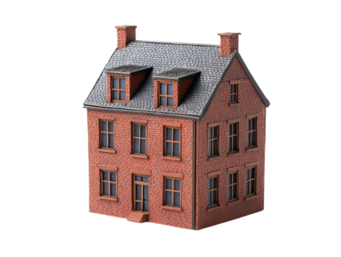 Miniature Brick House Model