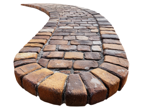 Curved Brick Path