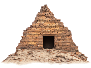 Ancient Brick Structure Isolated