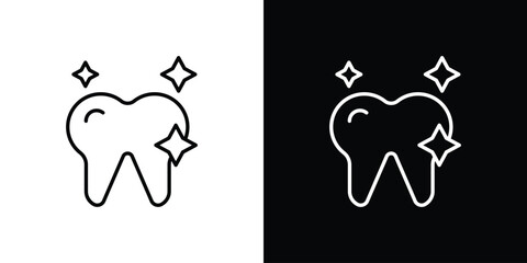clean tooth icon vectors - high quality black style vector icons