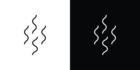 Smoke steam silhouette icon vectors - high quality black style vector icons