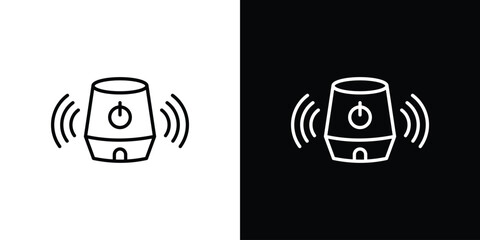 Smart speaker icon vectors - high quality black style vector icons